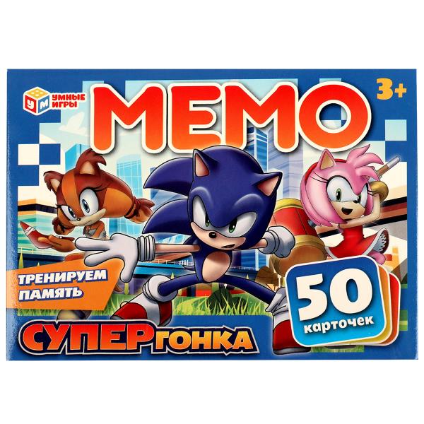 Super gonka. МЕМО.Тренируем память.50 cartons 170х125х40мм. Умные игры в кор.50шт