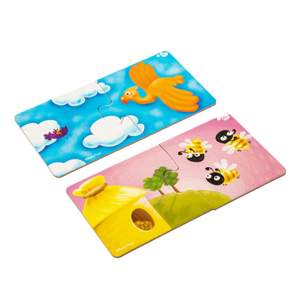 Пазлы парные "Кто где живет?" 20 эл Jouets pour bébé (макси)