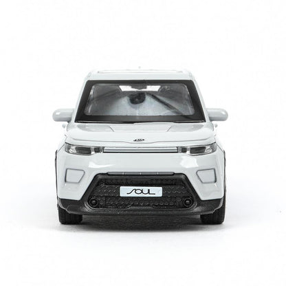 Машина металл KIA soul длина 12 см, двери, багаж., инерц, серебряный, кор. Parc technologique dans le cor.2*36шт