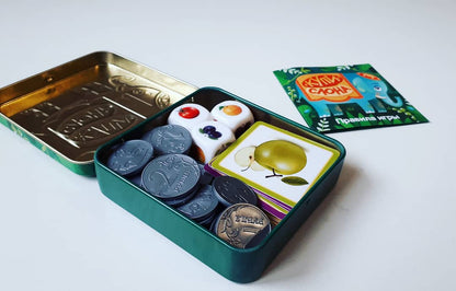 ИГРА НАСТОЛЬНАЯ "КУПИ СЛОНА" (ЖЕСТЯНАЯ КОРОБОЧКА) в кор.42шт