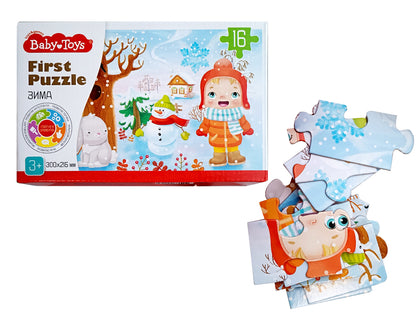 Пазл First Puzzle "Времена года. Зима" (16 эл) Baby Toys
