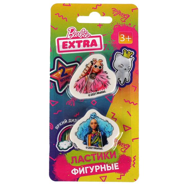 Ластики Барби фигурные, 2шт, блистер, barbie extra Умка в кор.6*24наб