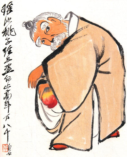 Тетрадь. "Дунфан Шо крадет персики". (Ци Байши ): рабочая тетрадь в линейку, 24 листа