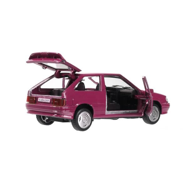 Machine en métal vaz-2113 12 cm, double, sac, argent, rouge, cor. Parc technologique dans le cor.2*36шт