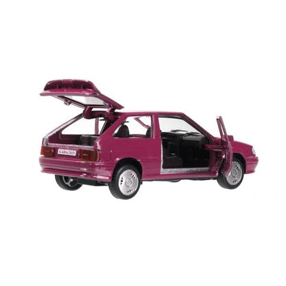 Machine en métal vaz-2113 12 cm, double, sac, argent, rouge, cor. Parc technologique dans le cor.2*36шт
