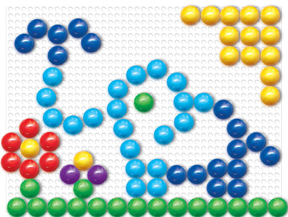 Мозаика комбинированная. 270 фишек, 6 цветов, 2 поля (10мм, 15мм, 20мм)