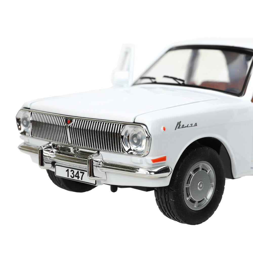 ГАЗ 2401 свет-звук 19,7 cm, дв, кап, баг, ин, белый Технопарк в кор.2*24шт