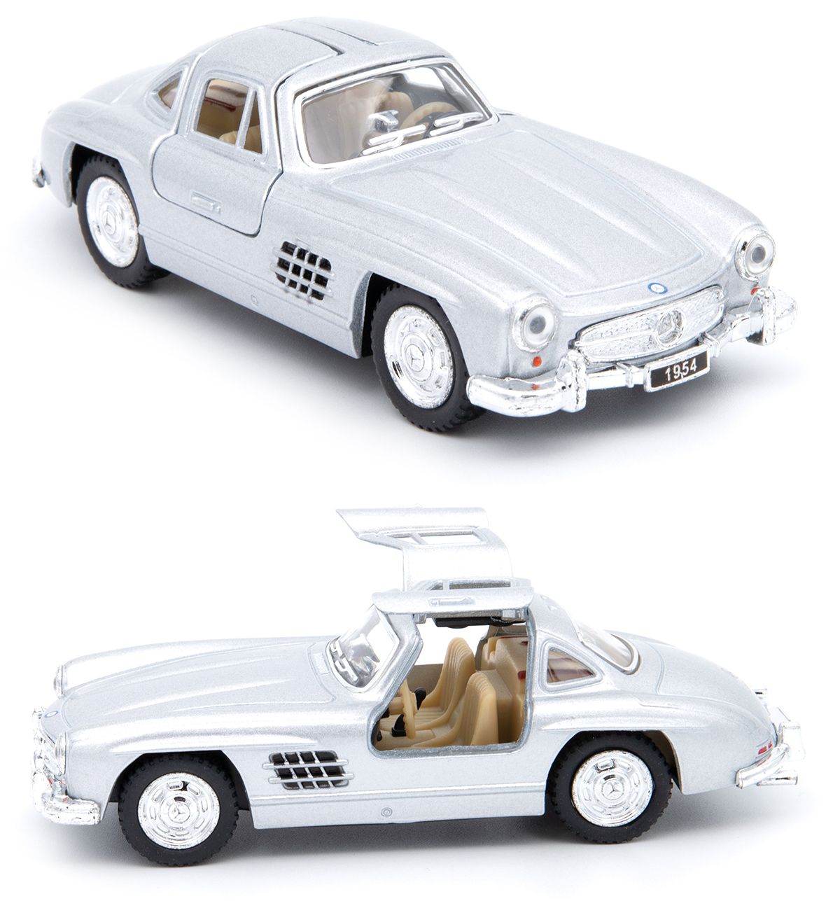 Kinsmart. Модель арт.КТ5346/4 "Mercedes-Benz 300SL 1954" 1:36 (серебристая) инерц.