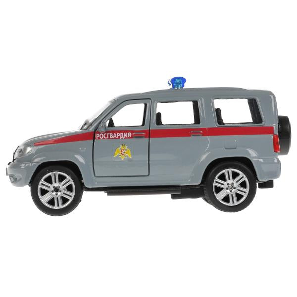 Машина металл UAZ patriot РОСГВАРДИЯ, 12 см, дв., багаж., инерц., кор. Технопарк в кор.2*24шт