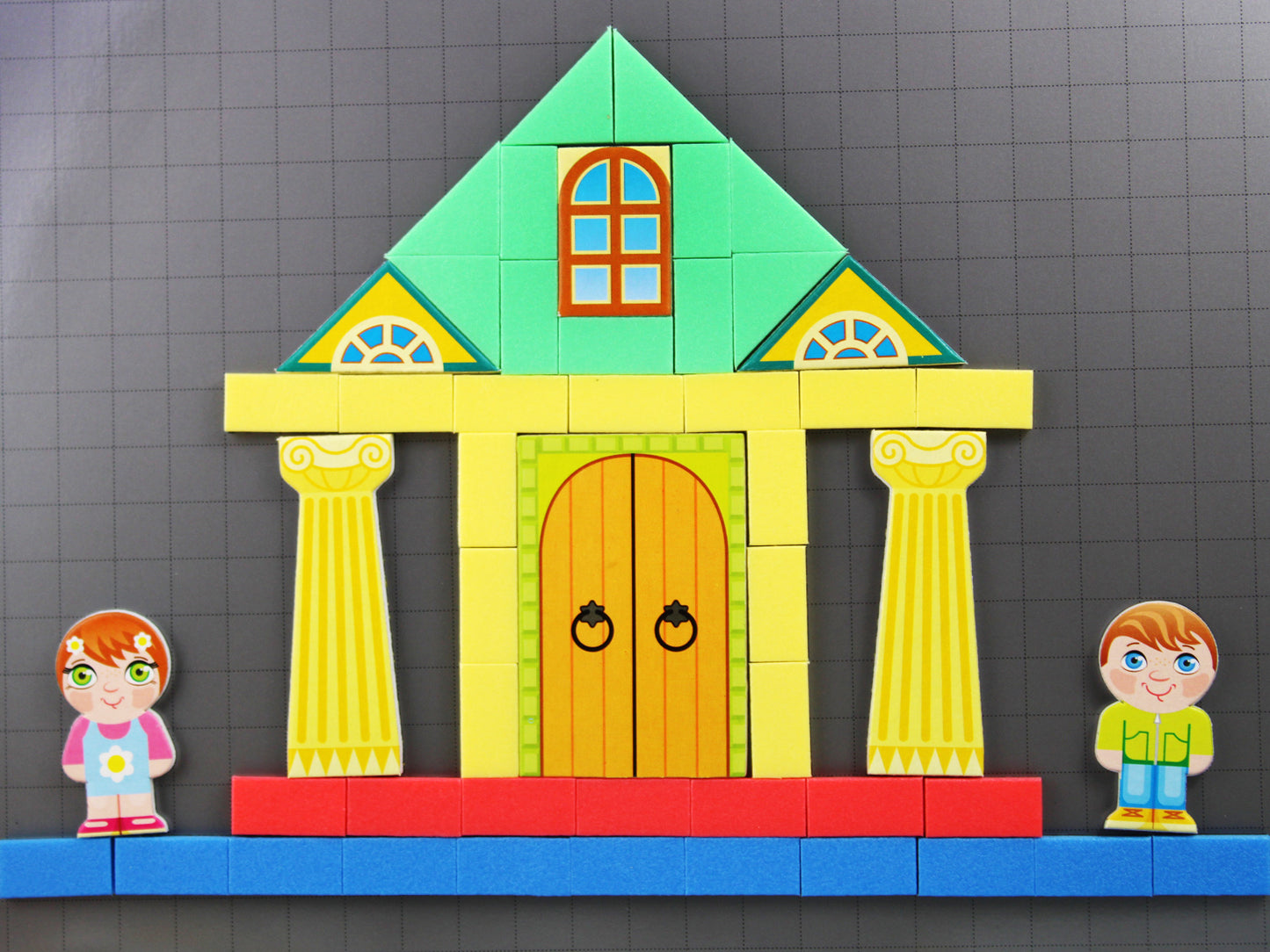 Мозаика магнитная. Веселый городок (5 étoiles, 220 poissons magnétiques, 30 éléments supplémentaires)