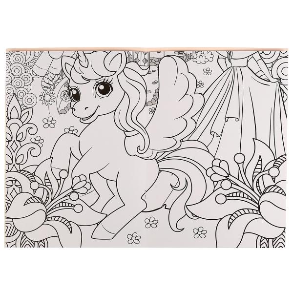 Королевство единорогов. Плакат-раскраска. 400х590 mm. Скрепка. 4 étoiles. Ouais. en cor.50шт