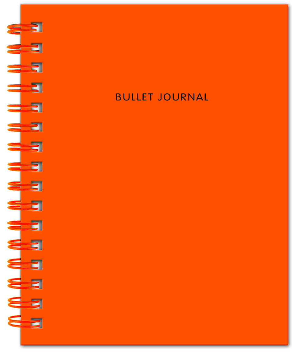 Bullet Journal (Оранжевый) 162x210мм, твердая обложка, пружина, bloc-notes dans точку, 120 стр.