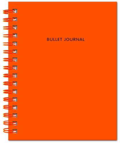 Bullet Journal (Оранжевый) 162x210мм, твердая обложка, пружина, bloc-notes dans точку, 120 стр.
