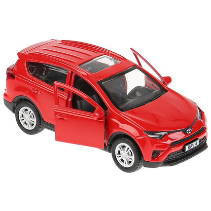 Машина металл "TOYOTA RAV4", длина 12см, открыв. двери, инерц., красный, в кор.Технопарк в кор2*36шт