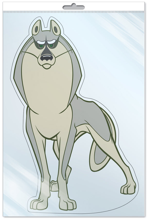 *ФМ2-12628 ПЛАКАТ ВЫРУБНОЙ А4 В ПАКЕТЕ. Волк Акела из мультфильма Маугли (с блестками в индивидивидуальной упаковке с европодвесом и клеевым клапаном)