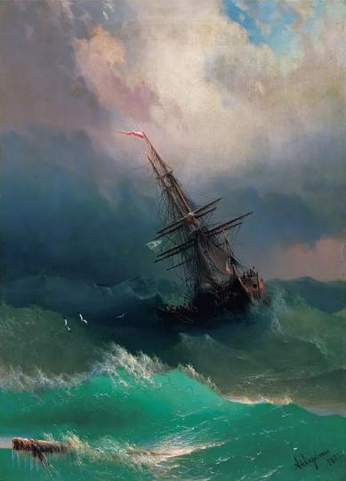 Пазл Корабль среди бурного моря 380дет.7-06-15-380