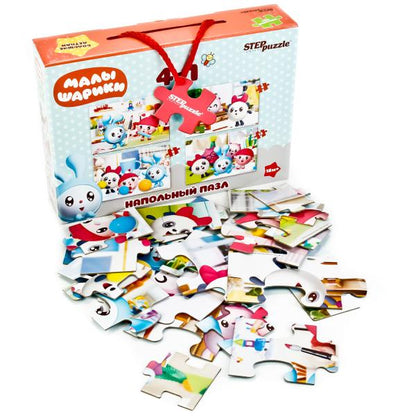 Étape. Напольный пазл-mosaiка art.70155 средний "Малышарики" (Мармелад Медиа)