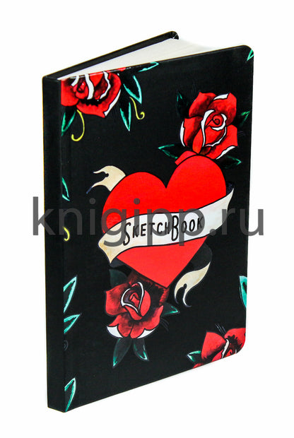 СКЕТЧБУК А5. СЕРДЦЕ (выб.лак)