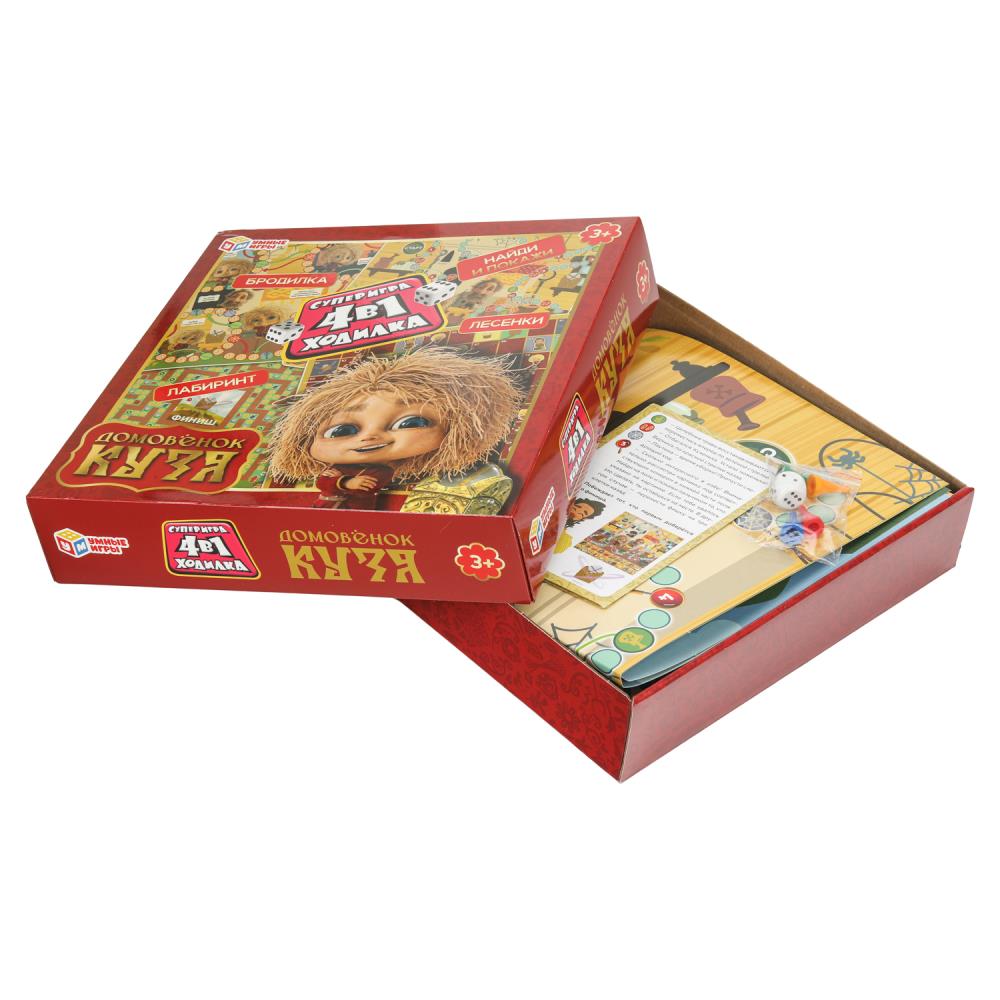 Домовенок Кузя. Настольная игра-квадрат. 40 cartes. 4 heures. 250х250х55 mm. Умные игры в кор.10шт