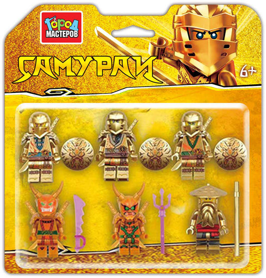 Фигурки для конструктора самураи-6 шт. Город мастеров в кор.2*144шт