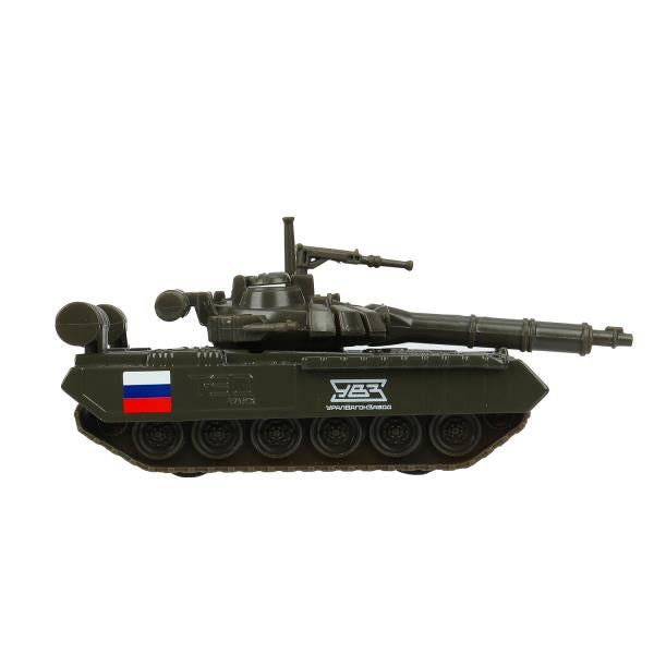 Модель металл ТАНК Т-90, 12 см, подвиж. дет., инерц.,кор. Технопарк в кор.2*24шт