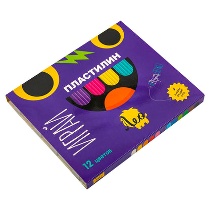 "Лео" "Играй" Пластилин классический LPMC-0112 240 г ( в картонной упаковке ) 12 цв. . LPMC