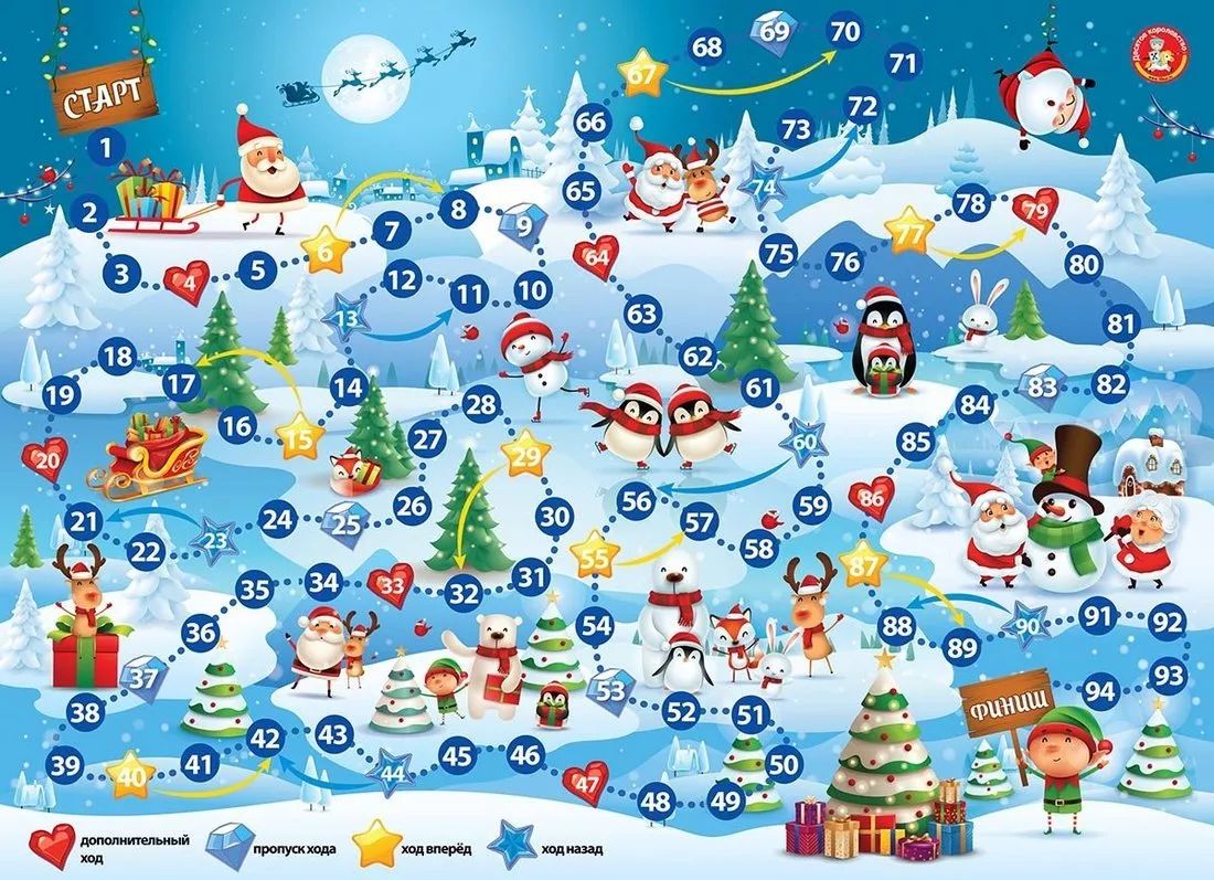 Nouveau Dieu. Игра настольная ходилка "Зимняя"