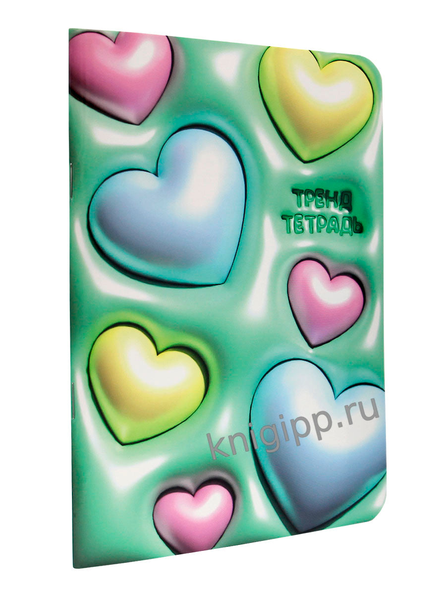 Mon Art. БЛОКНОТ в клетку Тренд Тетрадь. Сердечки