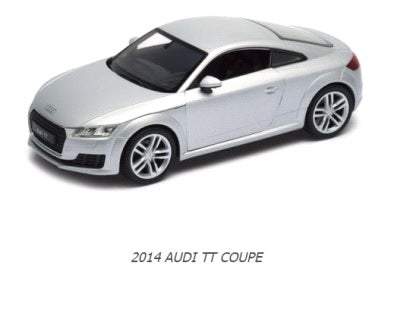 Véhicule en métal 1:24 2014 audi tt coupé, en couleur, 4*6 pouces