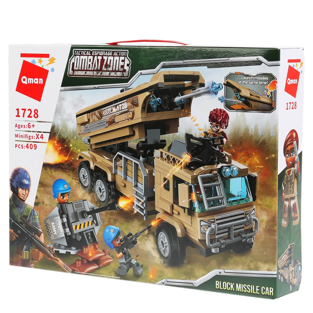 Конструктор пласт. военный, с фигурками и аксесс., 409дет. в кор. в кор.24шт (Собран)