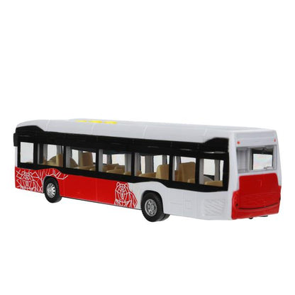 Модель пластик свет-звук ЭЛЕКТРОБУС КАМАЗ-6282 19,5 см,красный, кор. Технопарк в кор.48шт