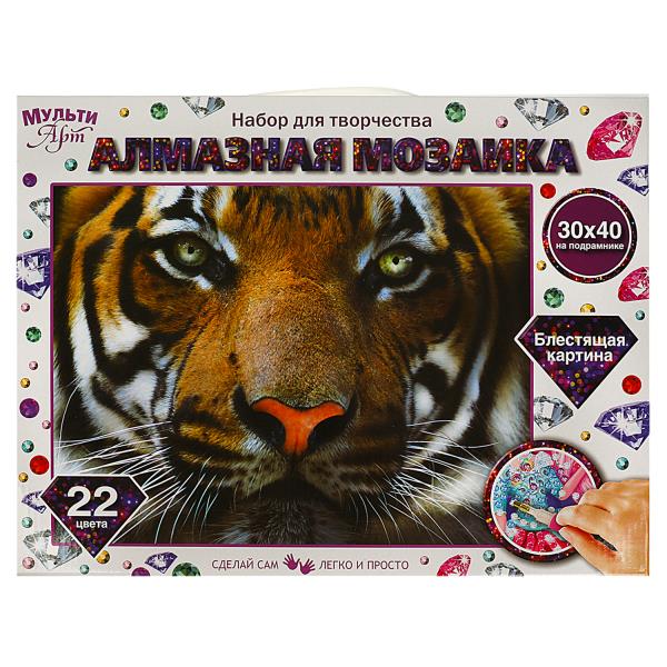 Mosaïque en bois 30*40 cm avec une surface totale pour le tigre du MUУЛЬТИ АРТ en cor.24