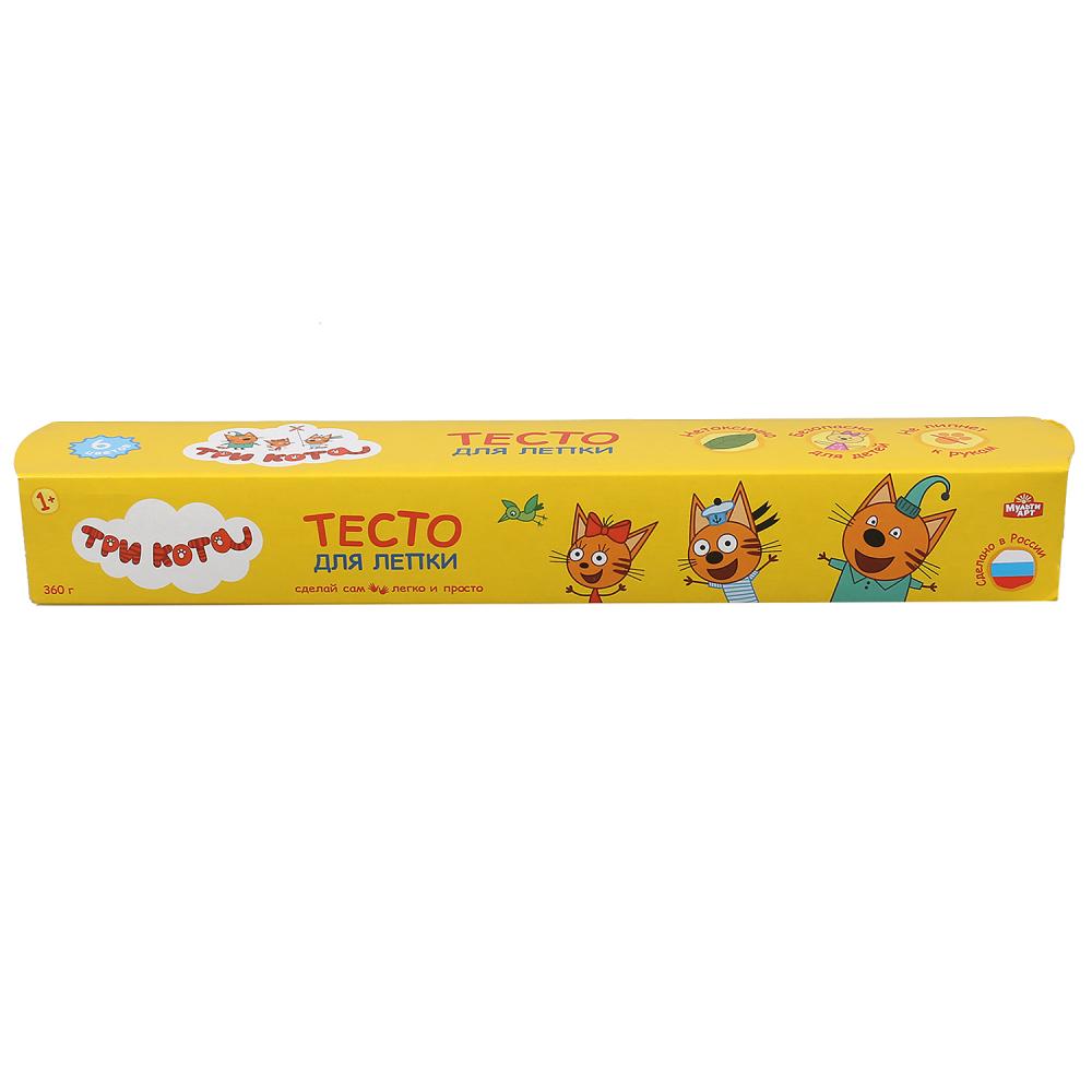 ТМ МУЛЬТИ АРТ Тесто для лепки, 6 цв. по 60 г "Три Кота" в кор.12шт