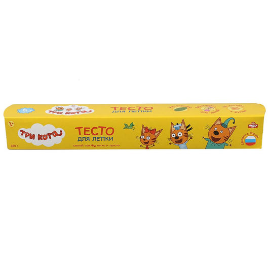 ТМ МУЛЬТИ АРТ Тесто для лепки, 6 цв. по 60 г "Три Кота" в кор.12шт