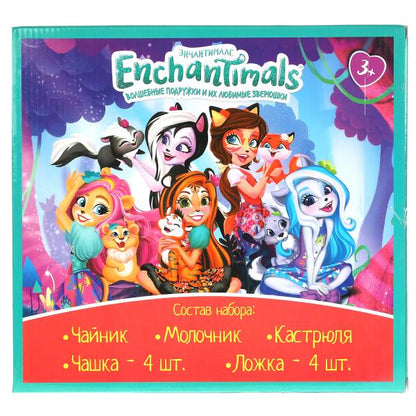 Набор посуды ЭНЧАНТИМАЛС пластик, кор.31*28*8см ИГРАЕМ ВМЕСТЕ в кор.2*12шт