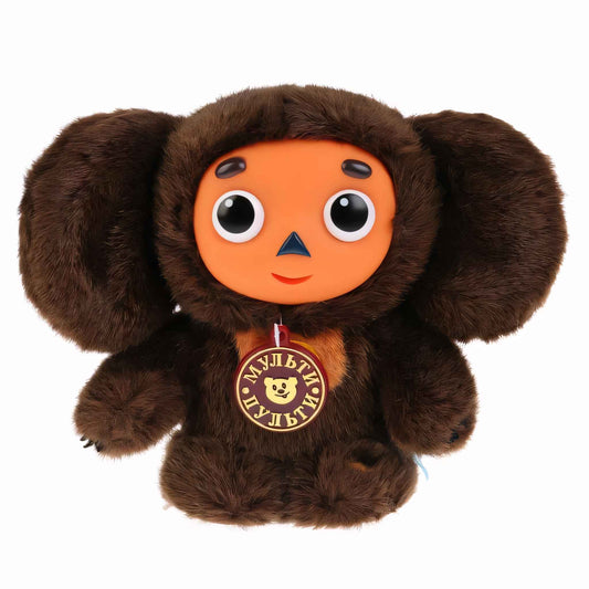 МЯГКАЯ ИГРУШКА "МУЛЬТИ-ПУЛЬТИ" ЧЕБУРАШКА С ПЛАСТ. МОРДОЧКОЙ, ОЗВУЧ. РУСС. ЧИП В ПАК. 17СМ в кор.24шт