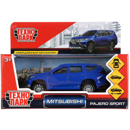 Machine en métal "MITSUBISHI PAJERO SPORT" 12 cm, deux portes ouvertes, inerte, sinie dans le corps du parc technologique dans le corps 2*36 pouces