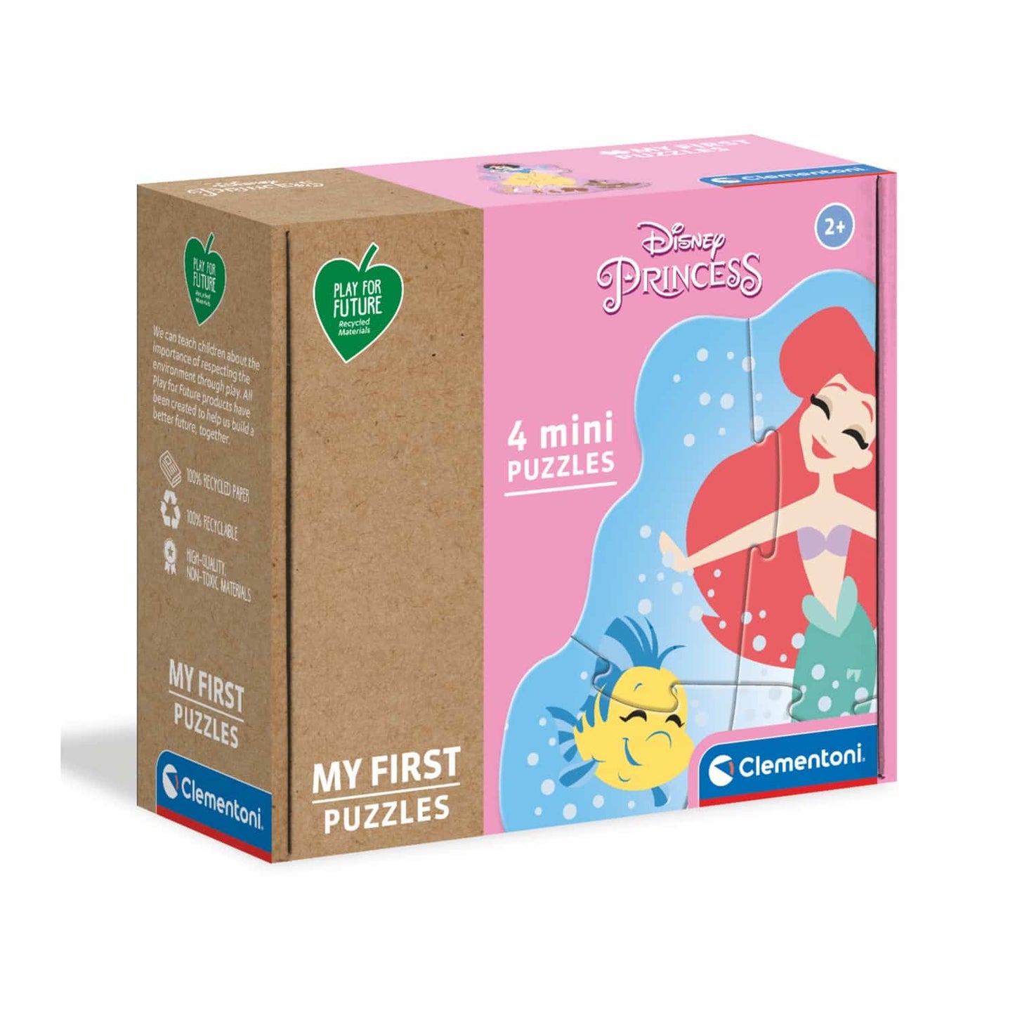 Clementoni. Пазл 4 MINI арт.20825 "Мой первый пазл Disney Принцесса" (состоит из3-6-9-12 частей)