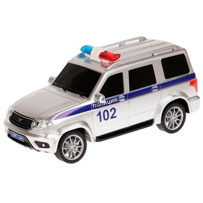 Машина р/у UAZ ПАТРИОТ ПОЛИЦИЯ 19 см, свет, сер, кор. Parc technologique en cor.2*24шт