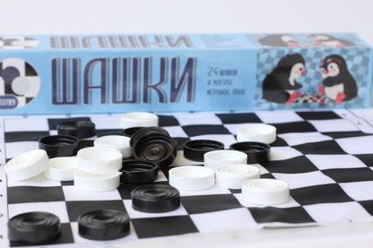 Игра настольная "Шашки" (мягкое поле)