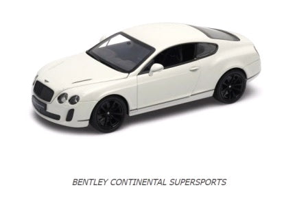 Machine en métal 1:24 bentley continental supersports, en couleur, 4x6 pouces