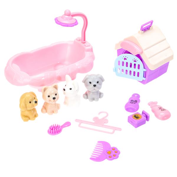 Jeu avec des pièces et des accessoires en plastique (4 pièces et 9 pièces) en forme de cor.2*144 pouces