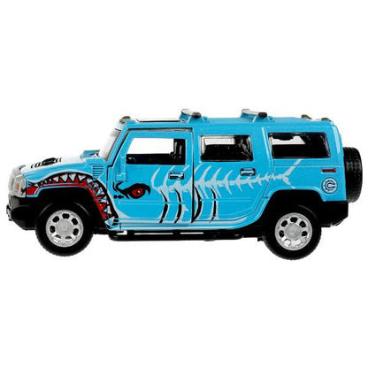 Machine en métal HUMMER H2 HUMMER 12 см, double, bag, инерц, голубой, kor. Parc technologique dans le cor.2*36шт