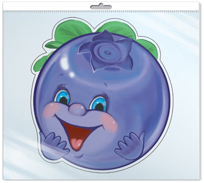 *ФМ-11210 ПЛАКАТ ВЫРУБНОЙ А4 В ПАКЕТЕ. Черничка (с блестками в индивидивидуальной упаковке с европодвесом и клеевым клапаном)