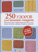 Более 250 узоров для вязания спицами. Фактурные узоры, перекрещенные петли, косы, ажуры, шишечки, жа