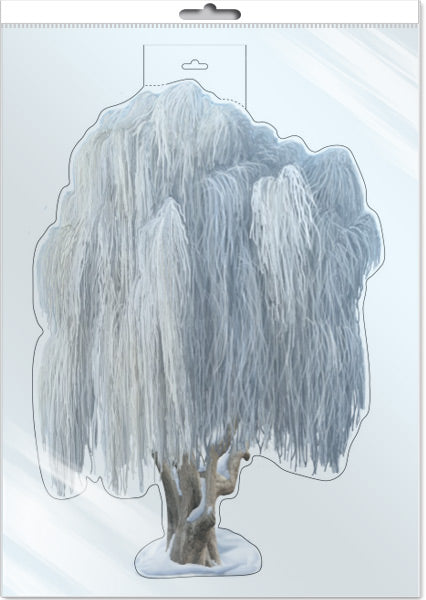 *Ф-15833 ПЛАКАТ ВЫРУБНОЙ А3+ В ПАКЕТЕ. Ива зимняя (двухсторонний, в индивидуальной упаковке, с европодвесом и клеевым клапаном)