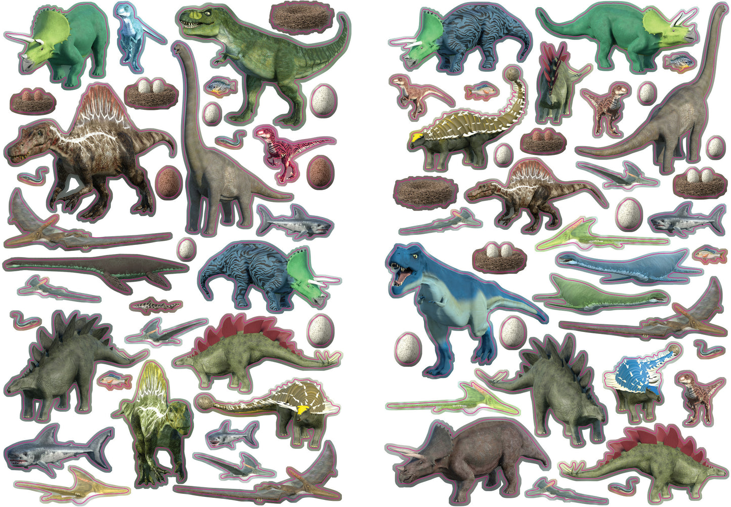 Моя книга наклеек. Dinosaures (jusqu'à 300 autocollants)
