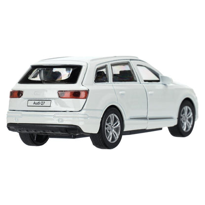 Машина металл AUDI Q7 длина 12 см, двер, багаж, инер, белый, кор. Технопарк в кор.2*36шт