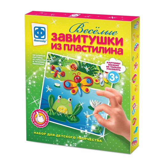 ВЕСЕЛЫЕ ЗАВИТУШКИ ИЗ ПЛАСТИЛИНА НАБОР №4 в кор.40шт