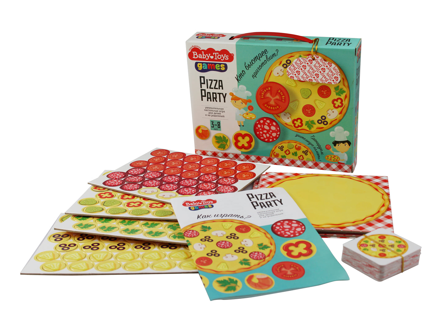 Игра настольная "Pizza Party" Baby Toys в кор.14шт